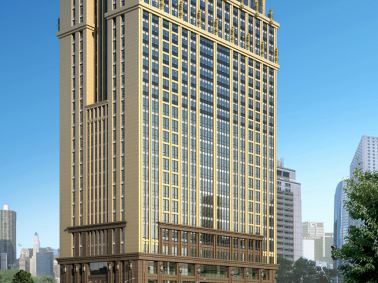 張家口天潤大廈—卉原鋼絲網架珍珠巖隔墻板